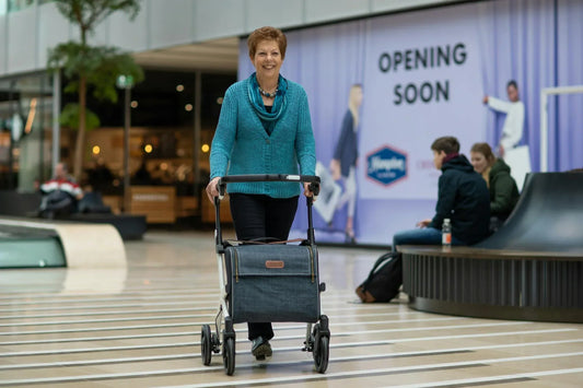 Lady walking with support