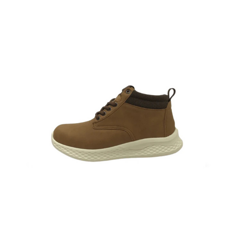 Mens Wide Zippered Winter Boot with Traction in Desert Spice