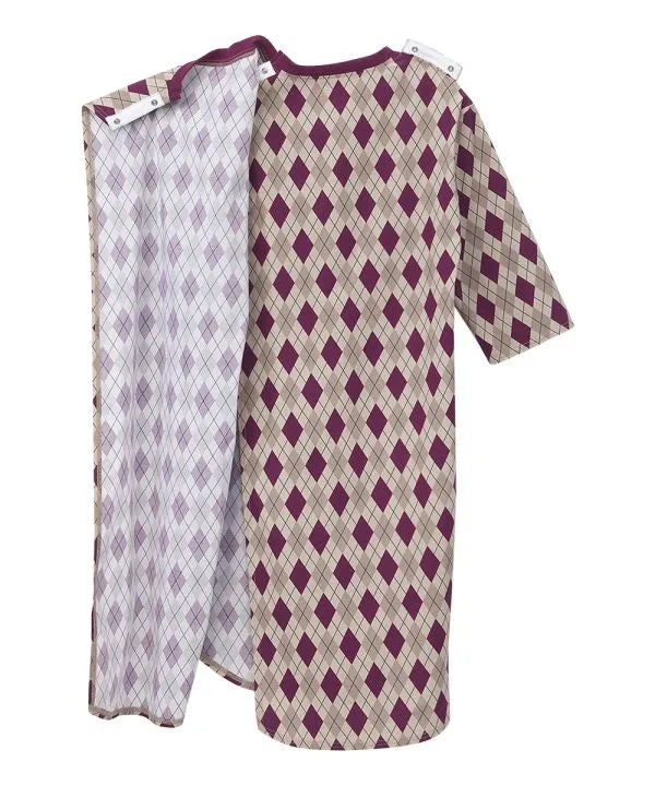 Men's Hospital Gown with Back Overlap