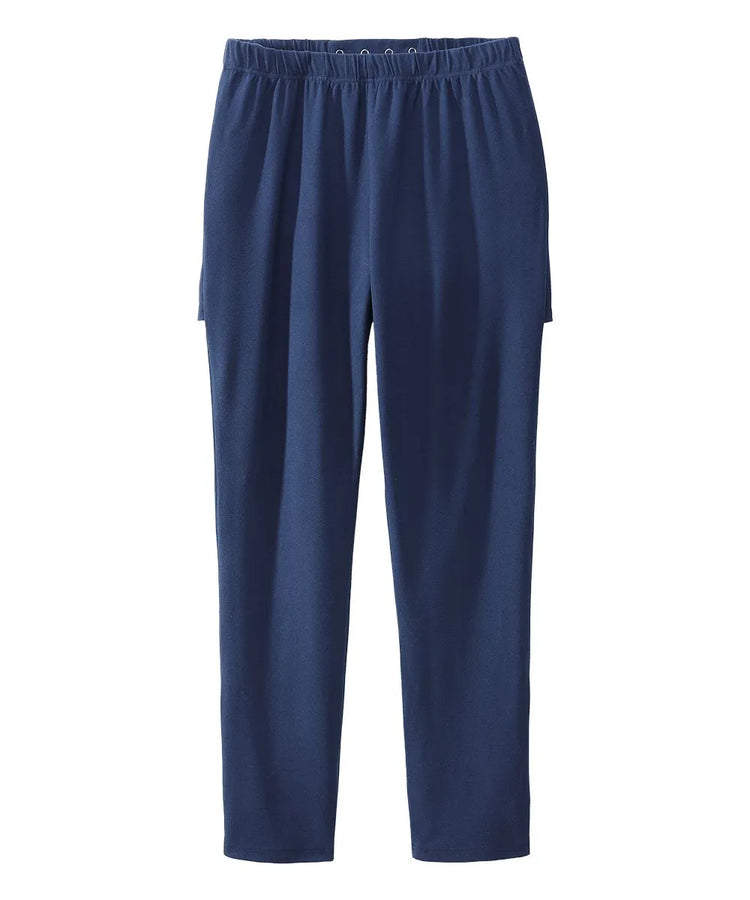 Men's Soft Stretch Pants with Back Overlap Navy Front view
