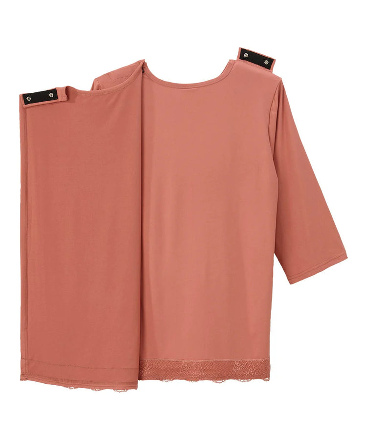back of open back blouse half open