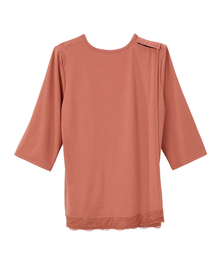 back of open back blouse fully closed