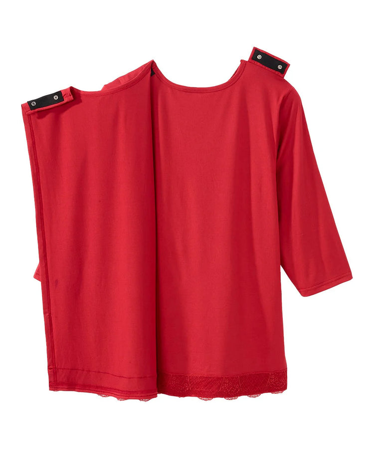 back of open back blouse half open