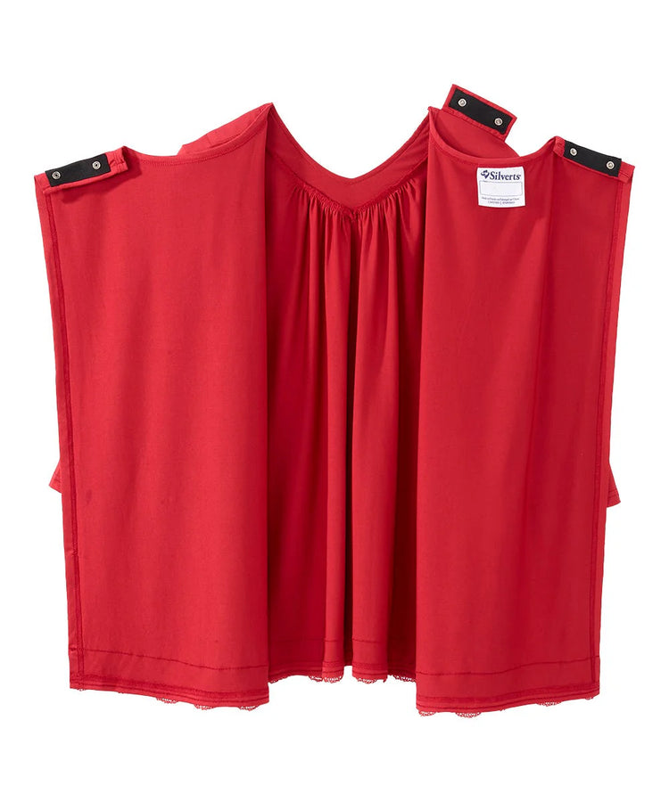back of open back blouse fully open