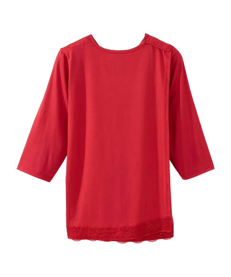 back of open back blouse closed