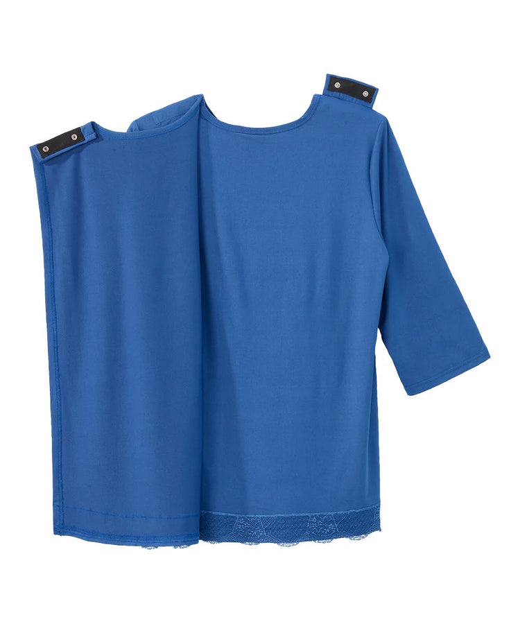 back of open back blouse half open