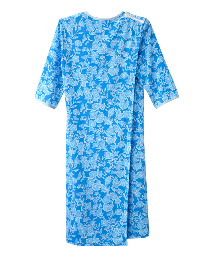 Women's Knit Nightgown with Back Overlap