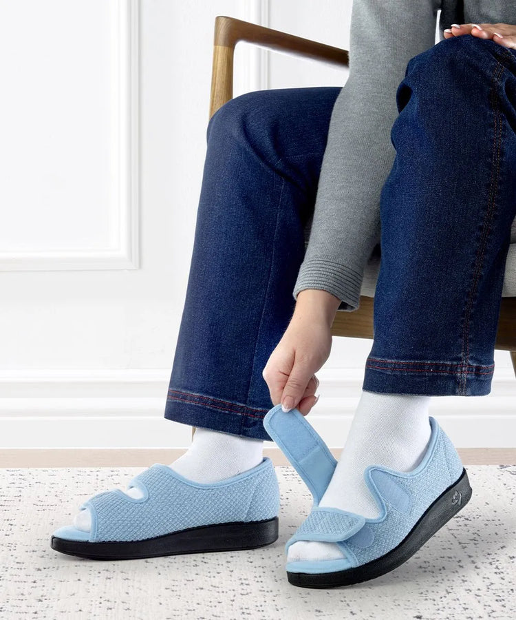 Lifestyle of the Powder Blue Women's Two Straps Sandals