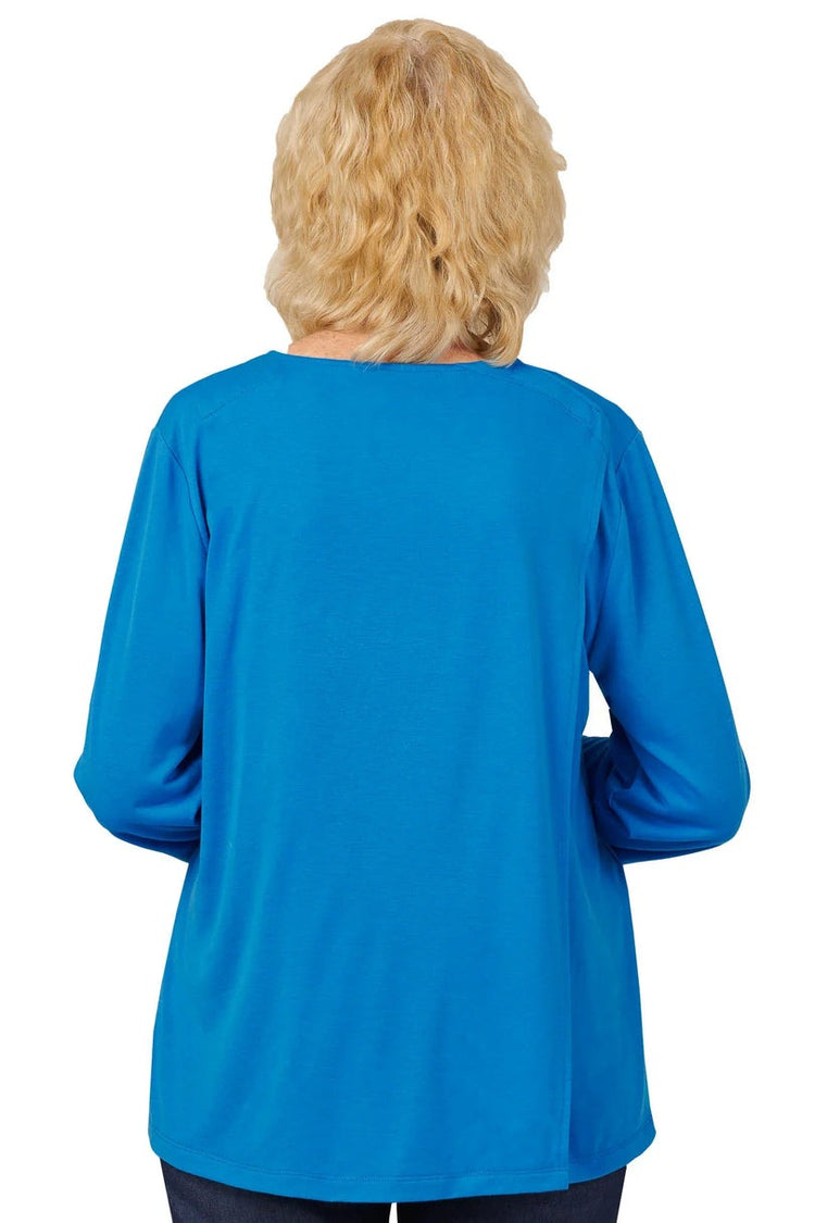 Easy-Access Open-Back Butterfly Shirt for Assisted Dressing | Easy-Dress Snap Closure Adaptive Top