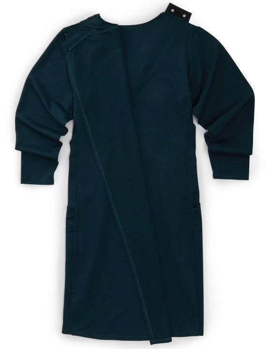 Women's Ponte Long Sleeve Open Back Dress Teal