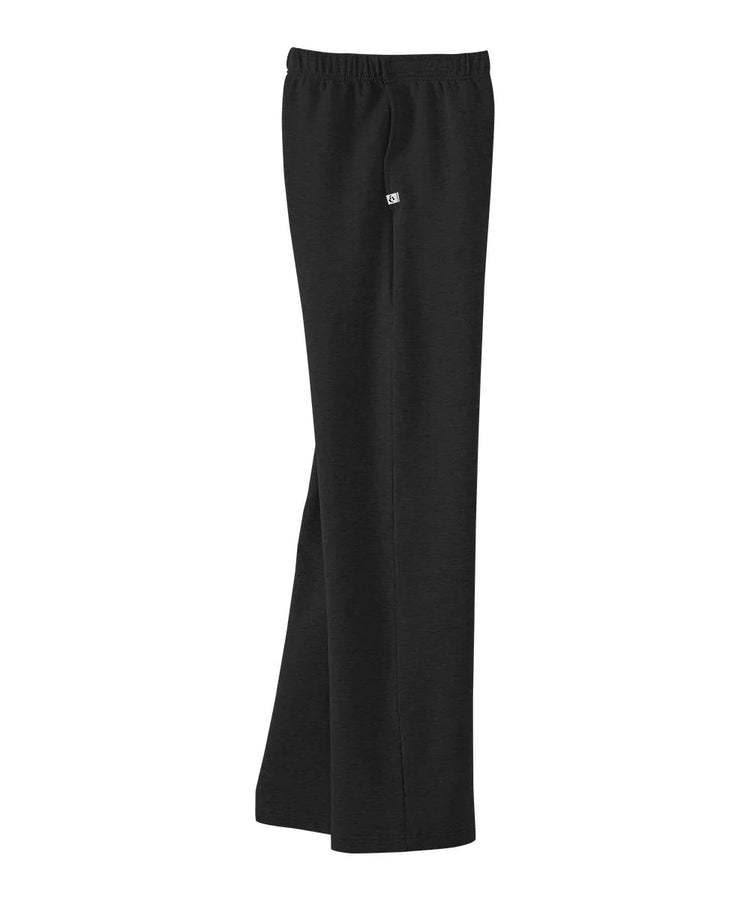 Full side view of June Adaptive Men's Easy Touch Pants in Black, displaying the streamlined fit and side fasteners.