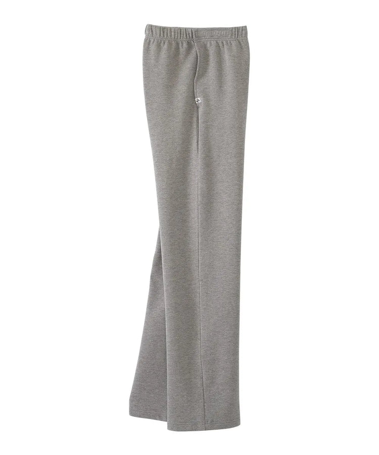 Side perspective of June Adaptive Men's Easy Touch Pants in Gray, showcasing the easy access design and neutral tone.