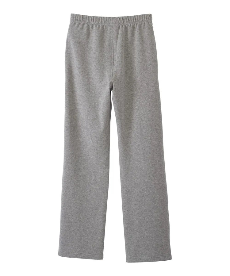 Detailed image showing the texture and functionality of the June Adaptive Men’s Gray Fleece Pants with side closures.