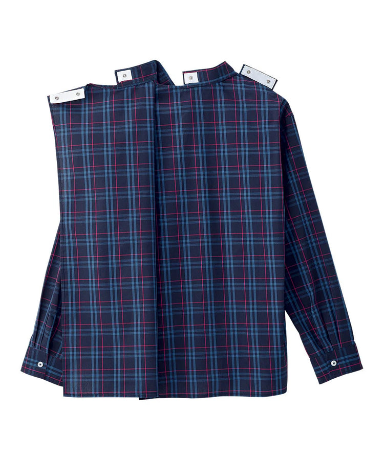 Men's Sport Shirt with Back Closure half opened