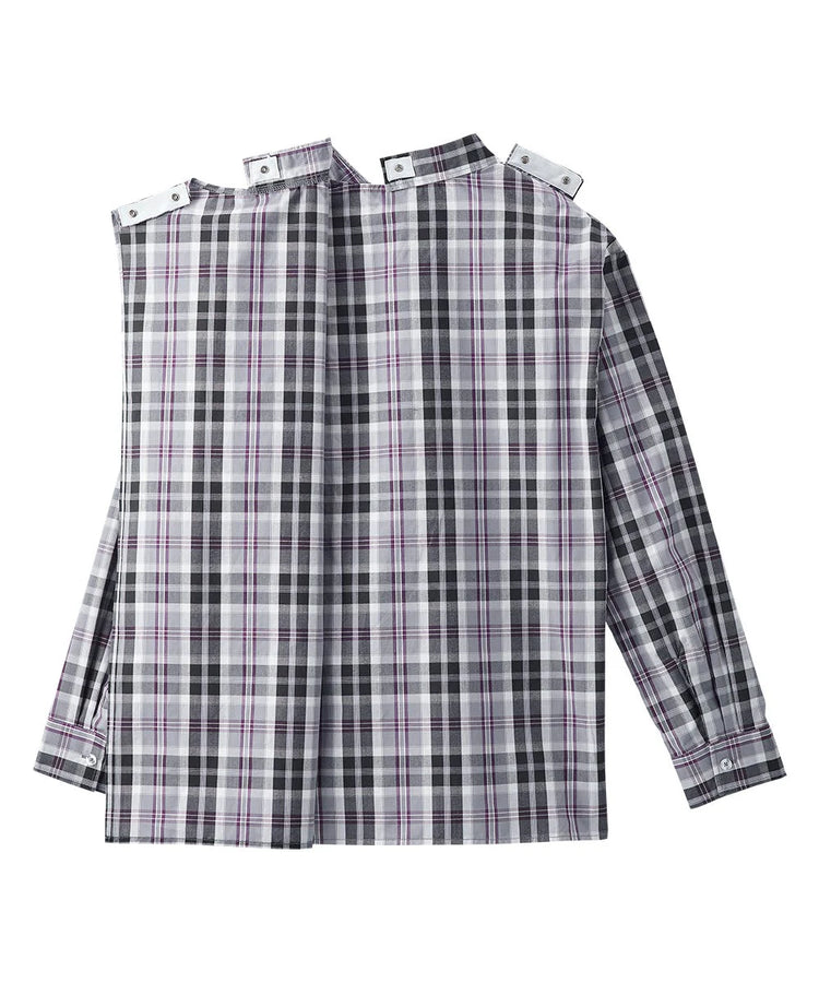 Men's Sport Shirt with Back Closure half opened