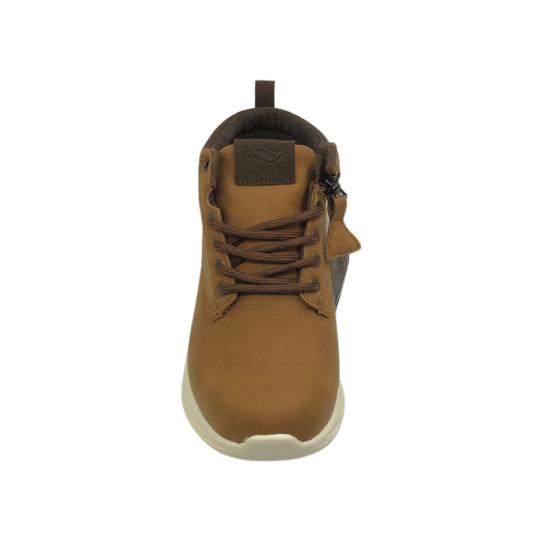 Mens Wide Zippered Winter Boot with Traction in Desert Spice