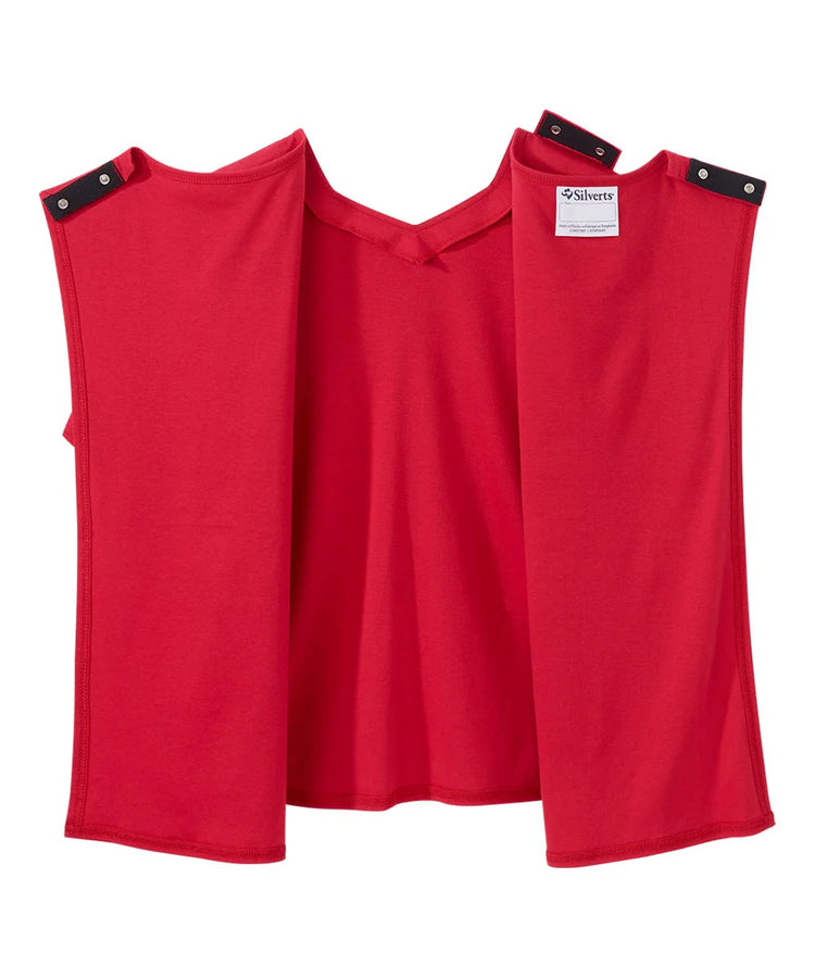 Women's Red Diamond neck tee with back overlap fully open back