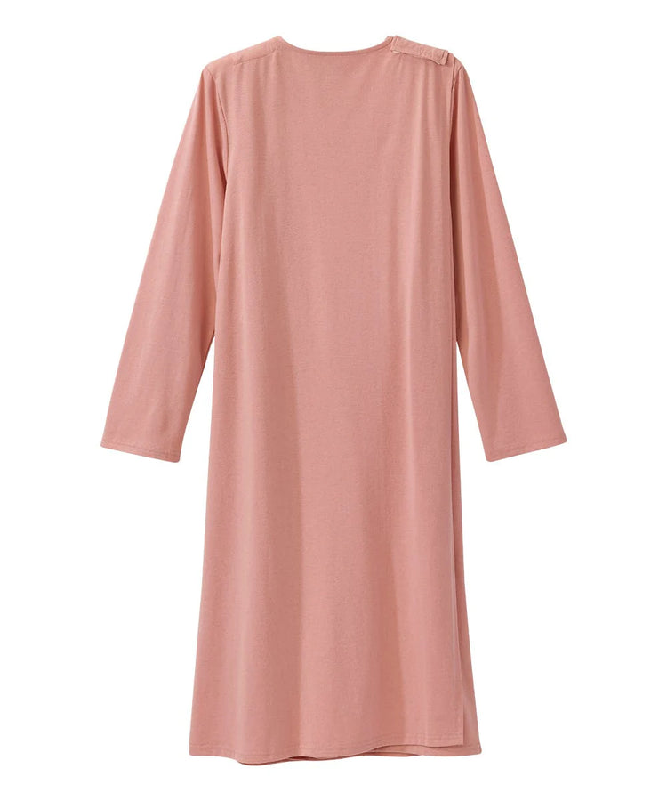 Women's Keyhole Dress with Back Overlap pink closed back