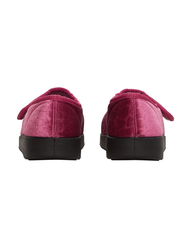 Women's Wide Non-Slip Adjustable Indoor Slippers pink back