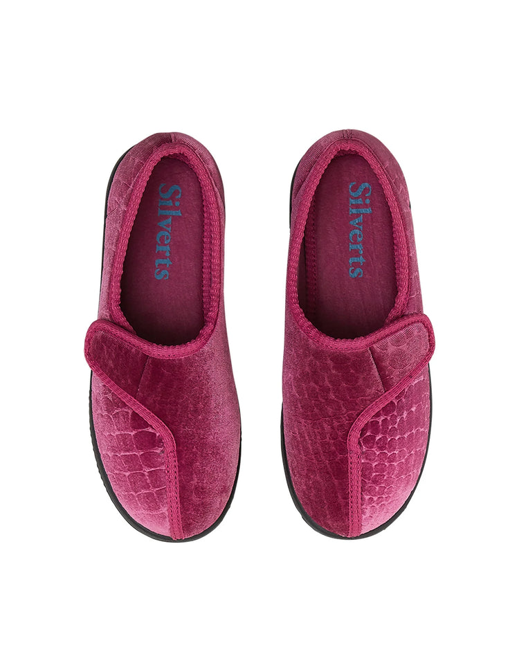 Women's Wide Non-Slip Adjustable Indoor Slippers pink top
