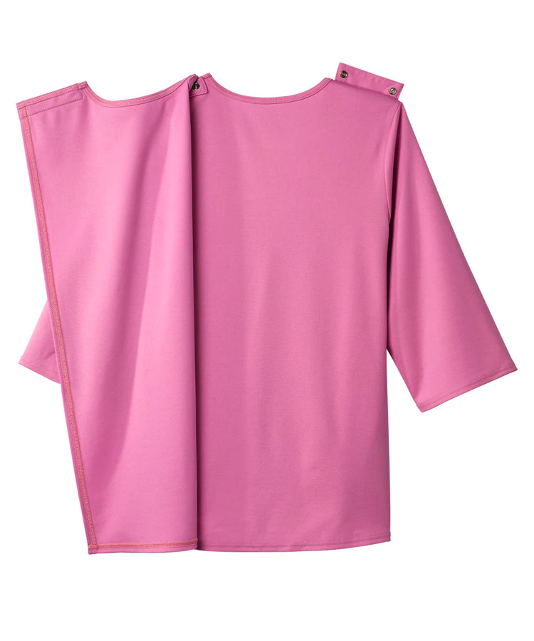 Women's 3/4 Sleeve Embroidered top with Back Overlap