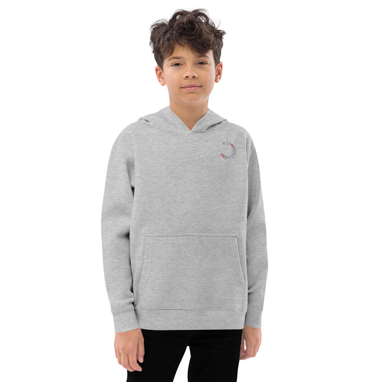 Grey Kidswear hoodie featuring " A beautiful mind" design