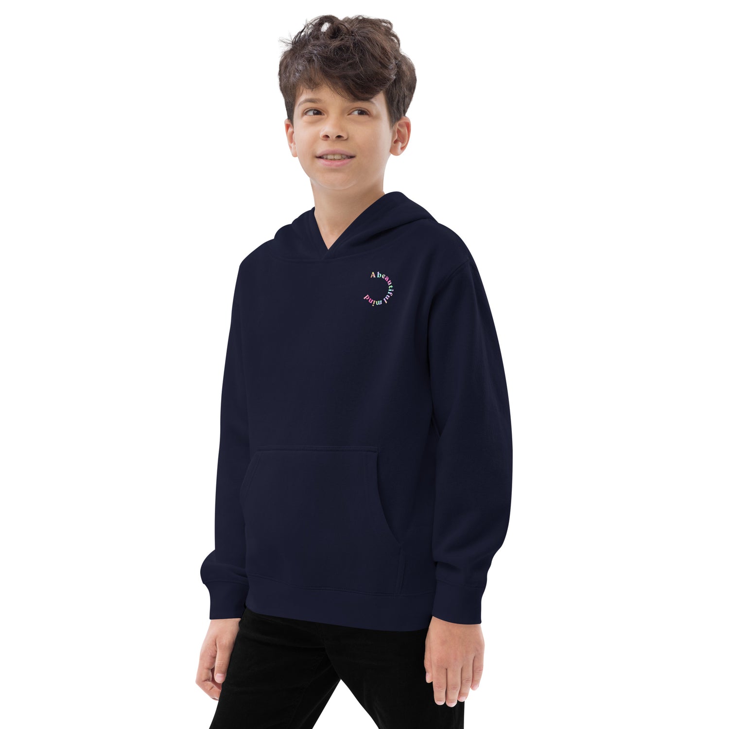 Indigo Kidswear hoodie featuring  "A beautiful mind" design.
