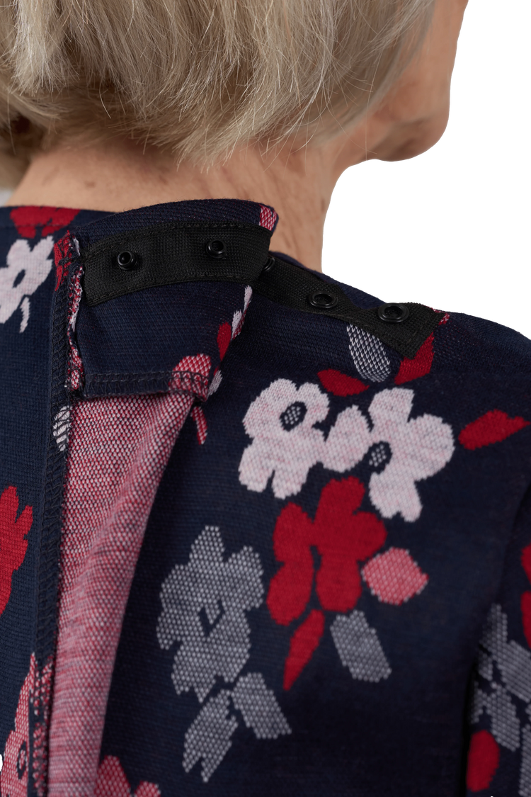 Adaptive Dress - Loulou | Navy, back attachment detail