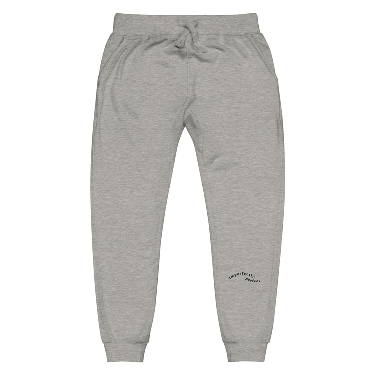 Grey Sweatpants supporting the " Imperfectly perfect " style!