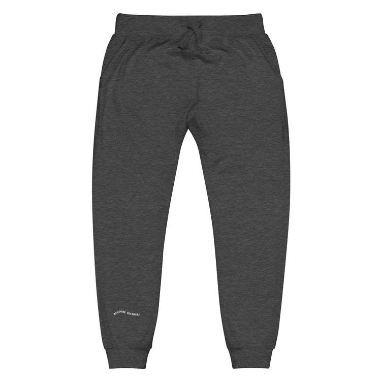 Charcoal sweat pant helps mental health with "Restore Yourself".