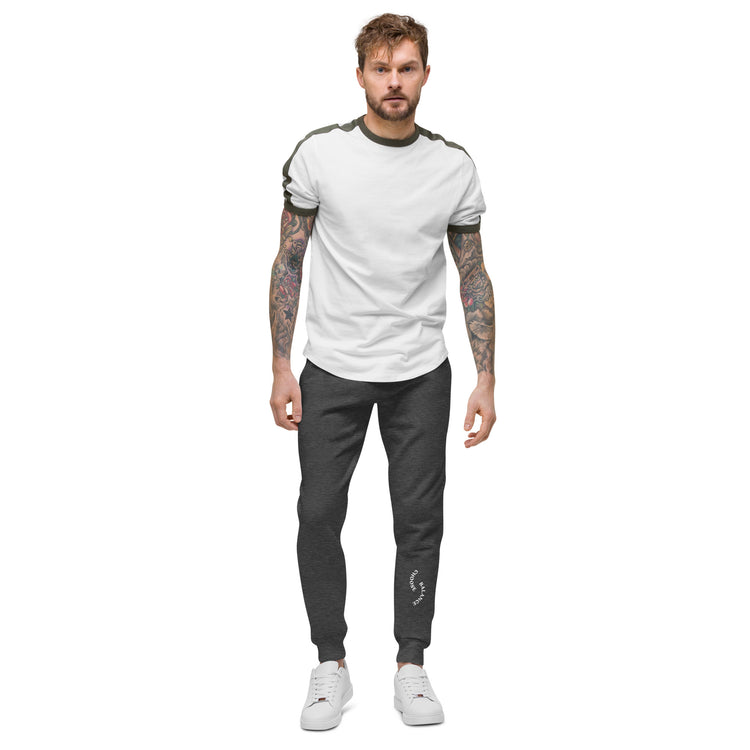 Full Length Charcoal Sweat pant with "Choose Balance" printed on left lower leg.