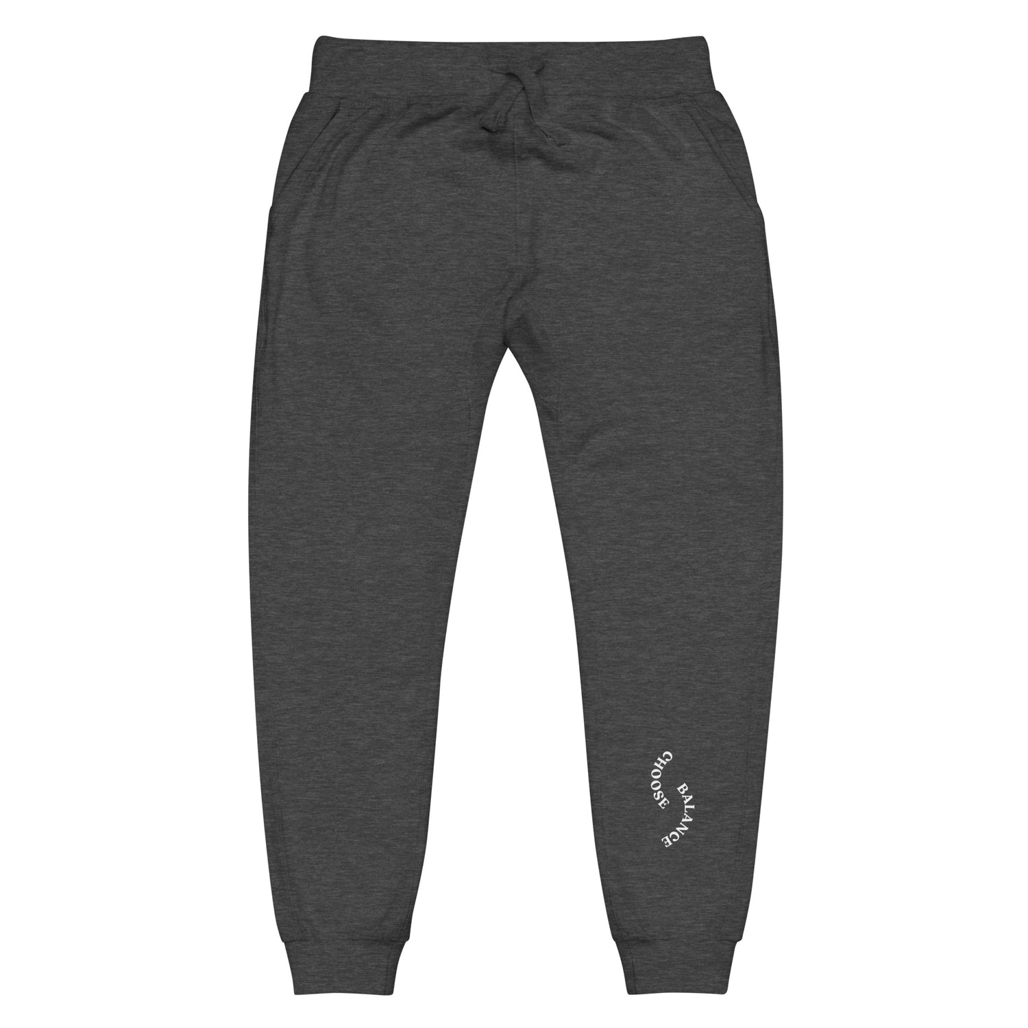 Charcoal Sweatpants that helps with mental health "Choose Balance"