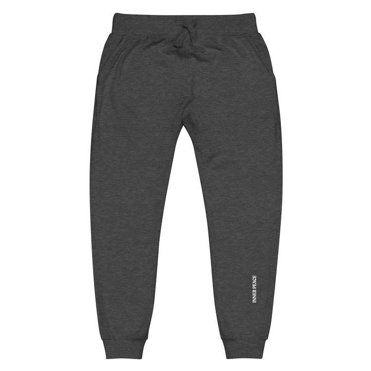 Full length Charcoal sweat pant that supports "Inner peace". 