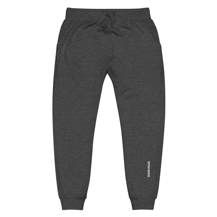 Full length Charcoal sweat pant that supports "Inner peace".