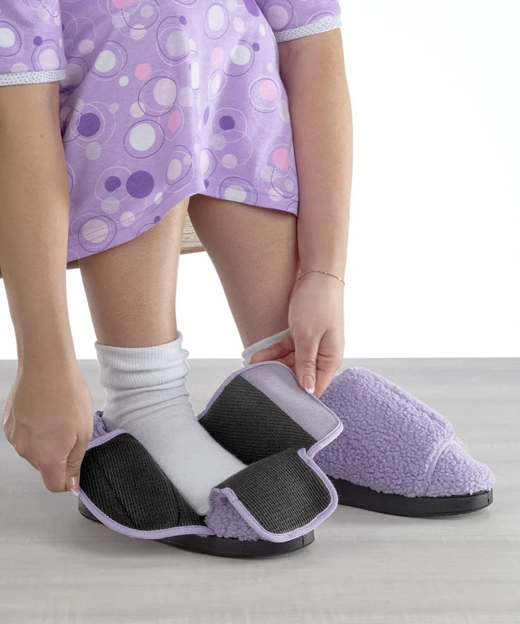 Women's Wide Non-Slip Indoor Slippers Lavender
