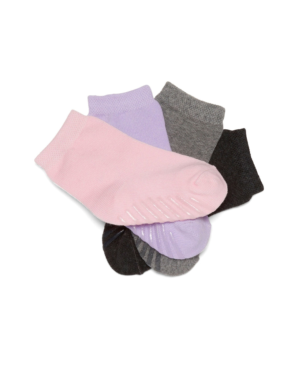 Kid's Pink Multi Anti-Slip Socks (4 pairs)