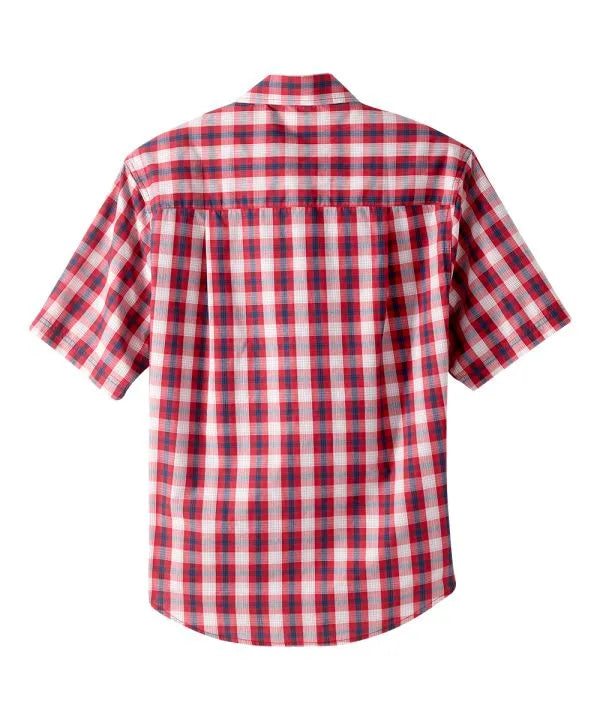 Red Plaid short sleeve magnetic shirt