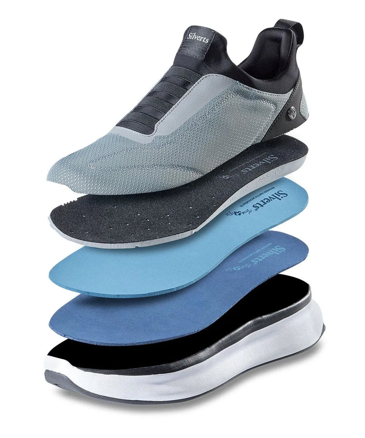 Men's Wild Slip On Sneakers Layers View (Grey)