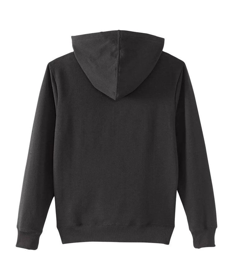 Back of a black hoodie