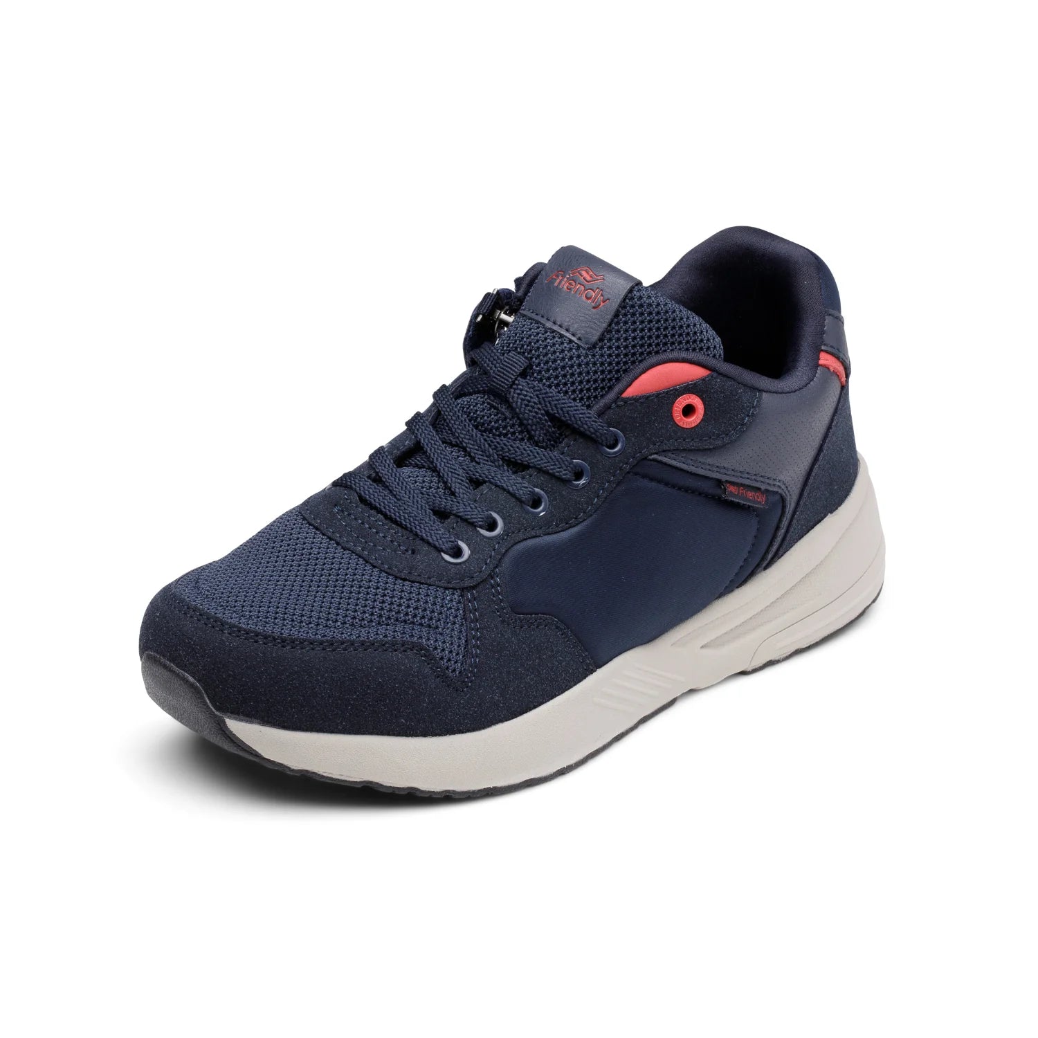 Mens deep blue zippered shoes
