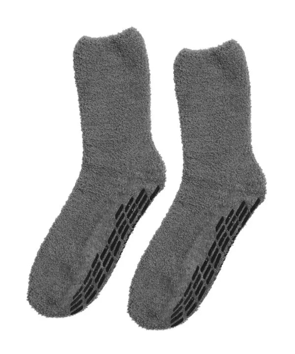 Gray Unisex Ultra-Soft Anti-Slip Crew Socks