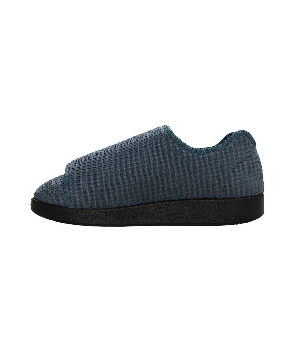 Slippers feature Anti-Microbial Fluid Barrier technology, shields fabric form germs and protects feet from spills