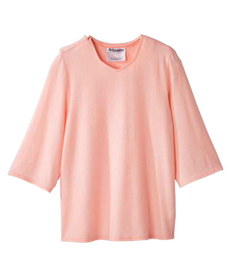 Women's Diamond Neck Top with Back Overlap