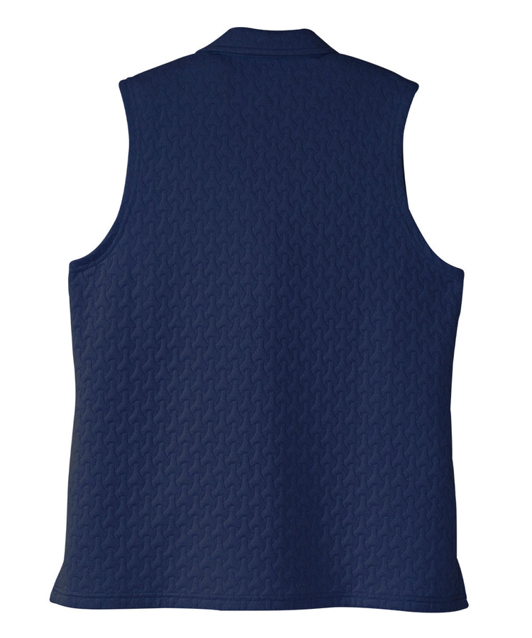 Back of navy vest