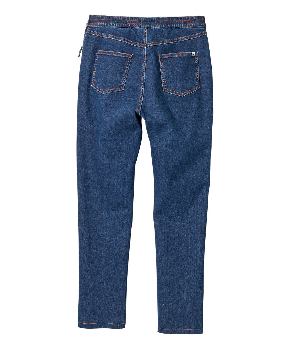 Denim pants with two back pockets