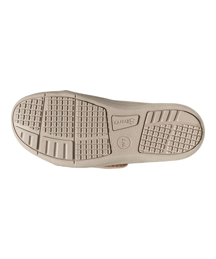 Beige Women's Extra Wide Slippers Soles