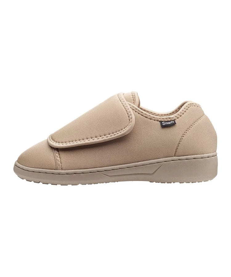 Inside of the Beige Women's Extra Wide Slippers