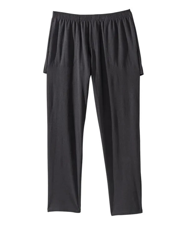 Pant of the black Men's Casual Open Back 2-Piece Set