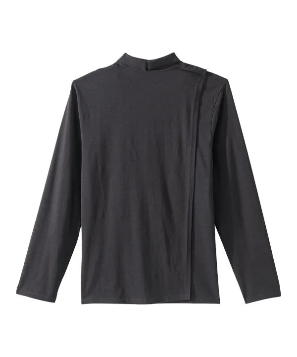 Top of the black Men's Casual Open Back 2-Piece Set
