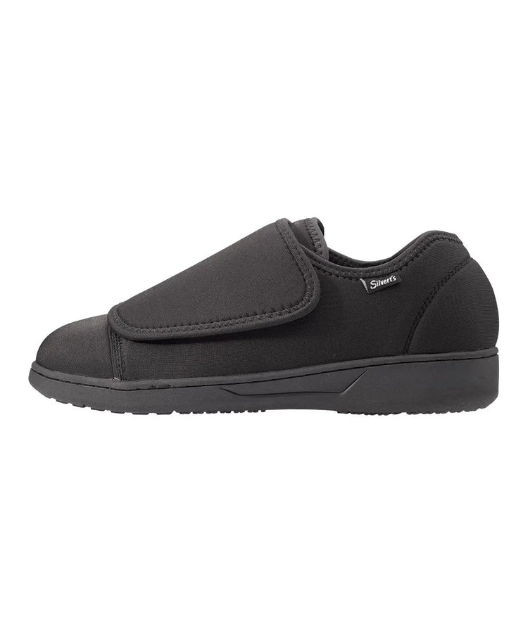 Inside of the Black Women's Extra Wide Slippers